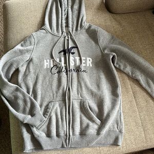 Gray Hollister Zip-up